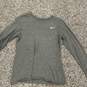 Plain Gray Nike Long Sleeve
